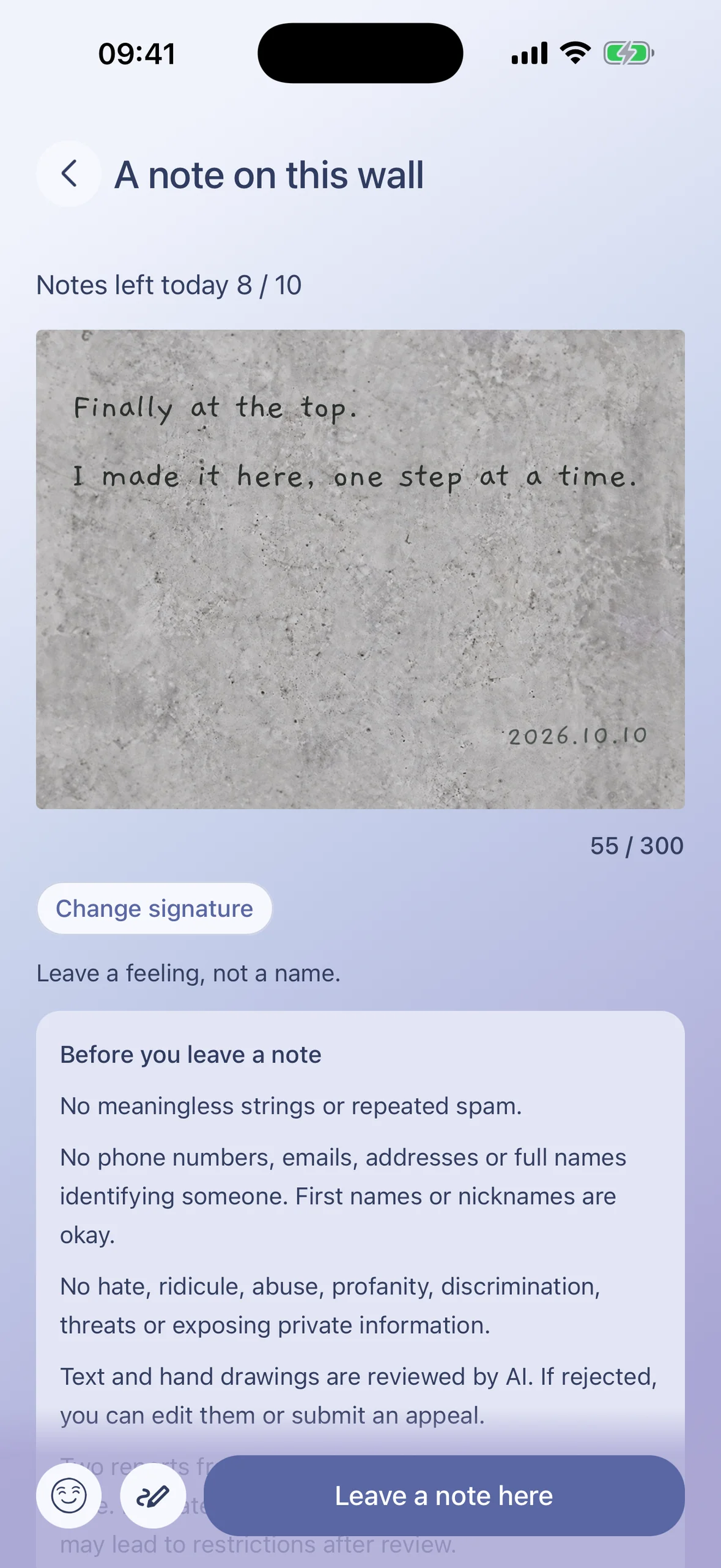 A line for someone you miss, or your future self.