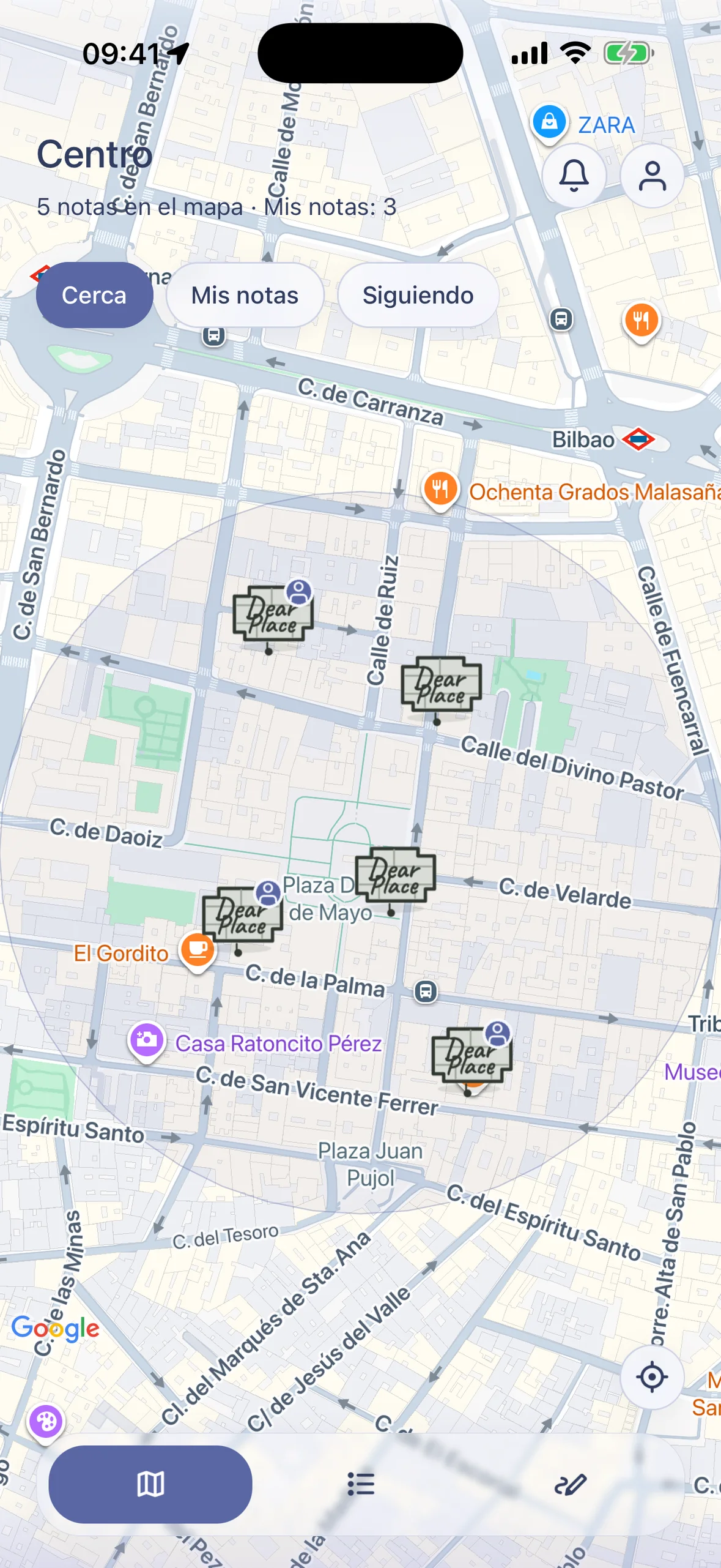 Encuentra lugares donde quedó un recuerdo.
