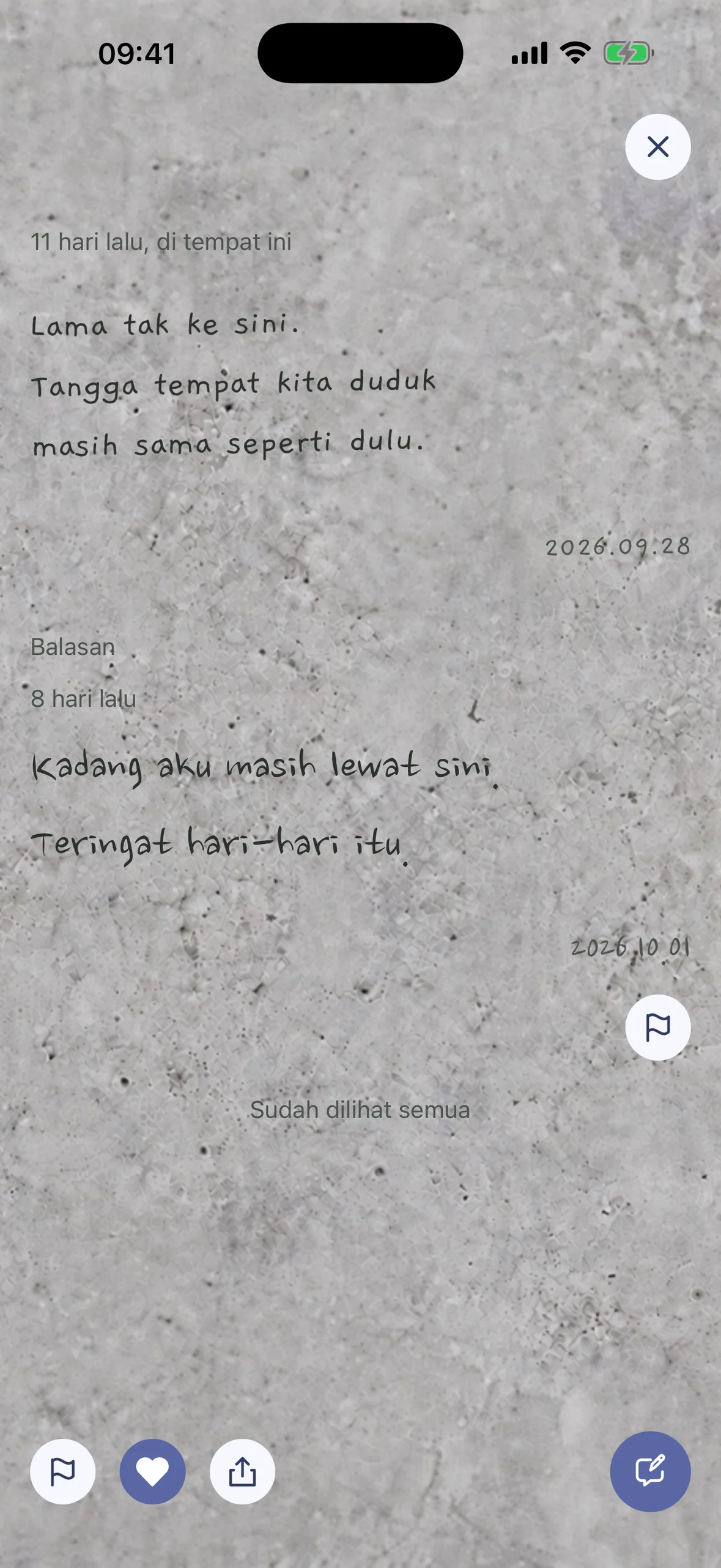 Baca catatan dan balasan saat berkunjung.